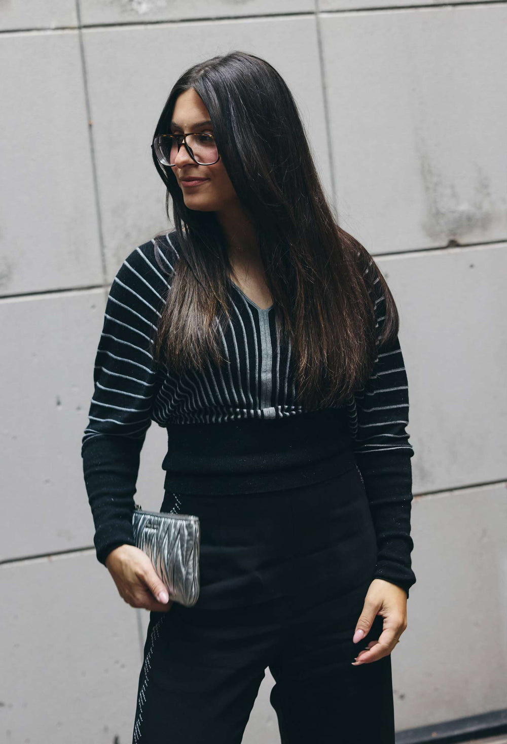 Francine Viscose Knit Top in Onyx