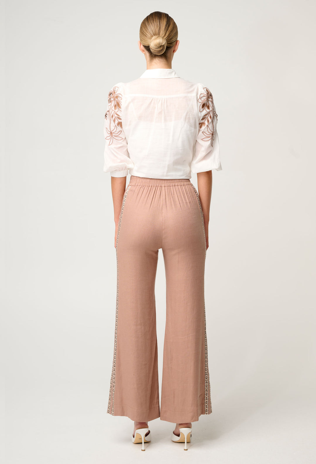OnceWas Zara Linen Viscose Pant in Dune