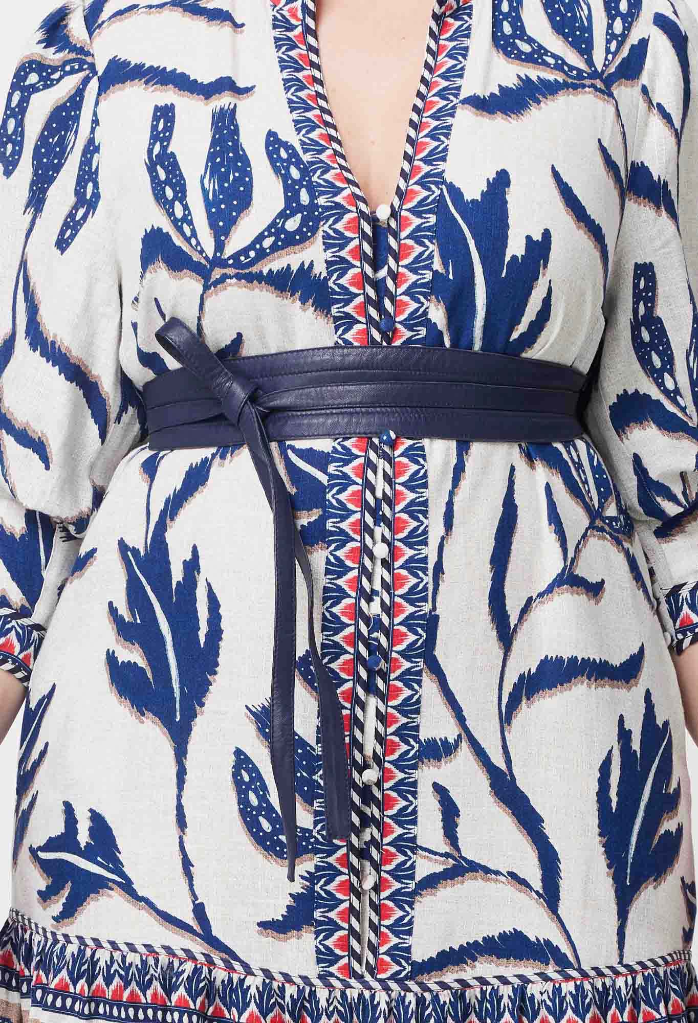Milton Wrap Belt Ivory Leather