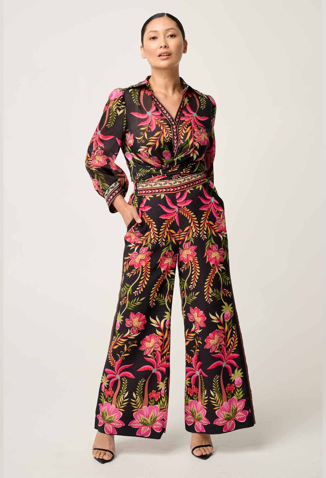 OnceWas PETITE Elysian Silk Cotton Shirt in Anthos Lótos