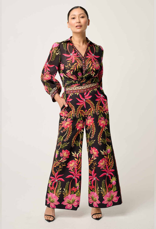 OnceWas PETITE Elysian Silk Cotton Shirt in Anthos Lótos