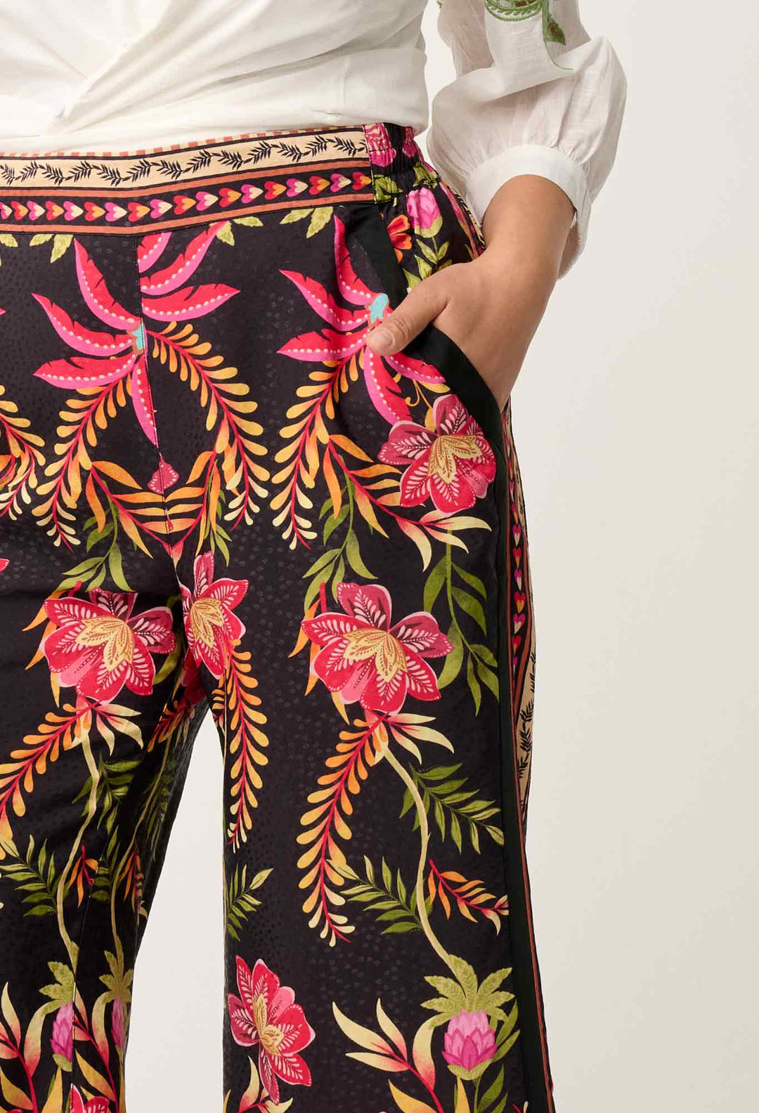 OnceWas PETITE Willow Viscose Dobby Pant in Anthos Lótos