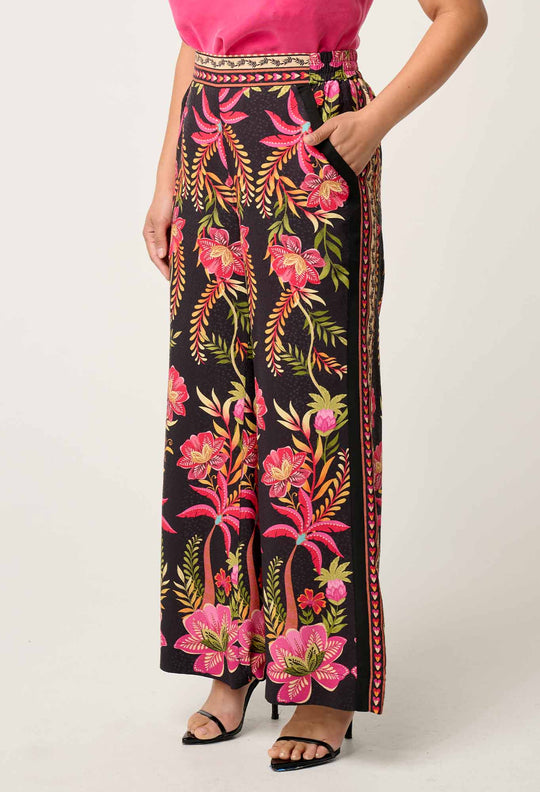 OnceWas PETITE Willow Viscose Dobby Pant in Anthos Lótos