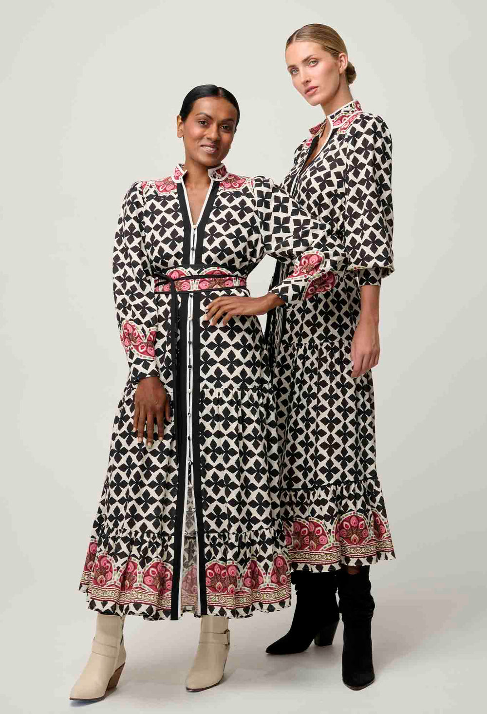 OnceWas PETITE Marielle Linen Viscose Dress in Country Tapestry