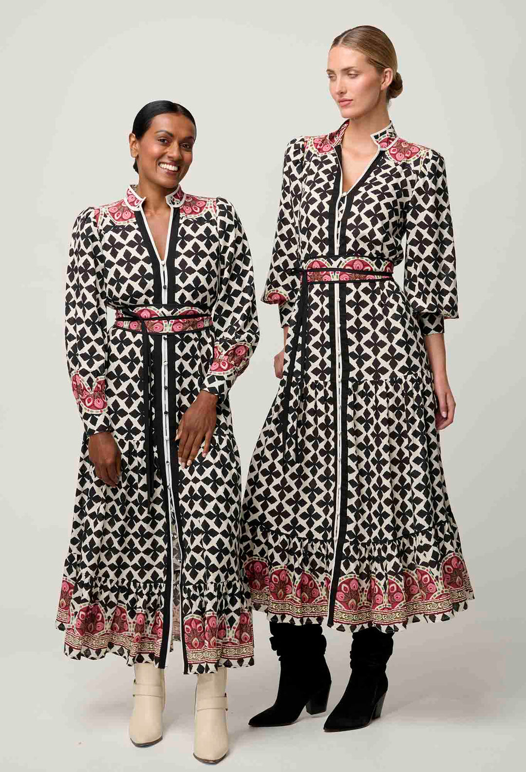 OnceWas PETITE Marielle Linen Viscose Dress in Country Tapestry