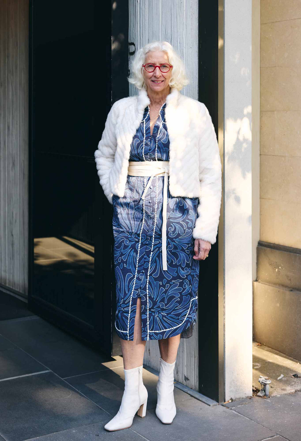 Altair Faux Fur Jacket in Porcelain