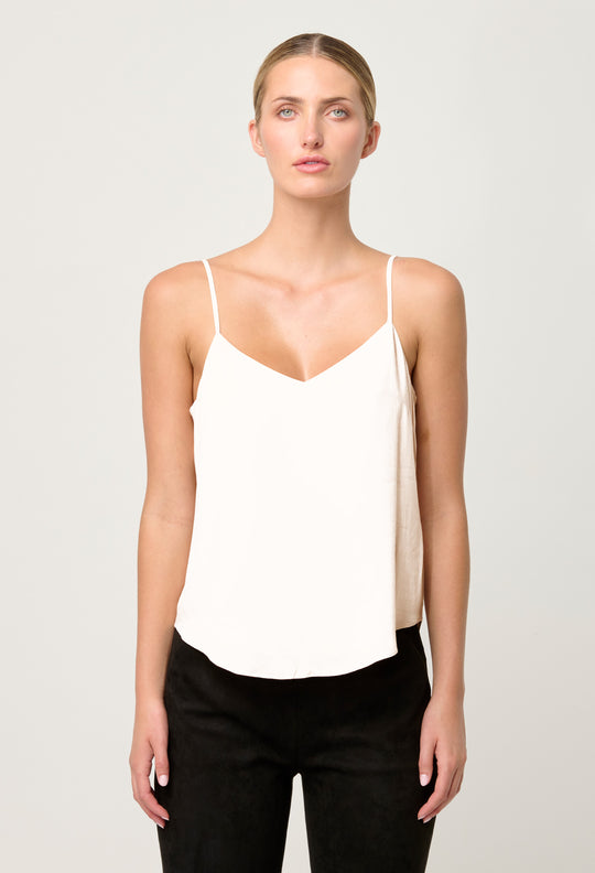 OnceWas Viscose Cami Top in Ivory