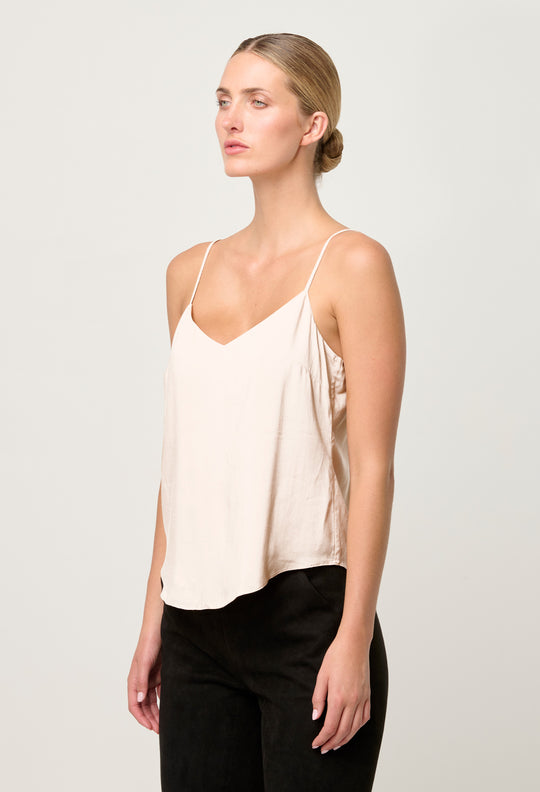 OnceWas Viscose Cami Top in Ivory