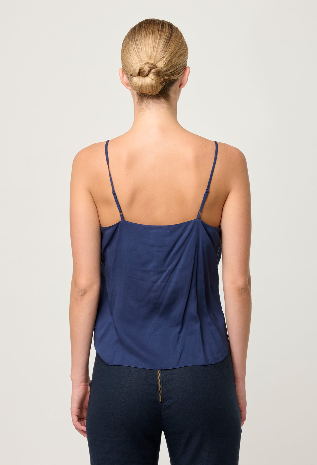 OnceWas Viscose Cami Top in Navy