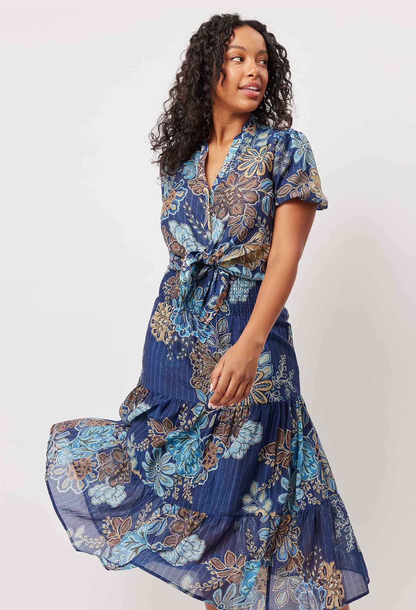 OnceWas Tulum Cotton Silk Puff Sleeve Shirt