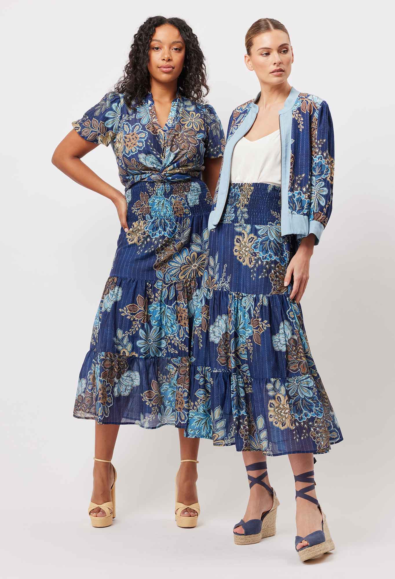 OnceWas Tulum Cotton Silk Puff Sleeve Shirt