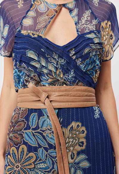 OnceWas Rio Viscose Chiffon Midi Dress