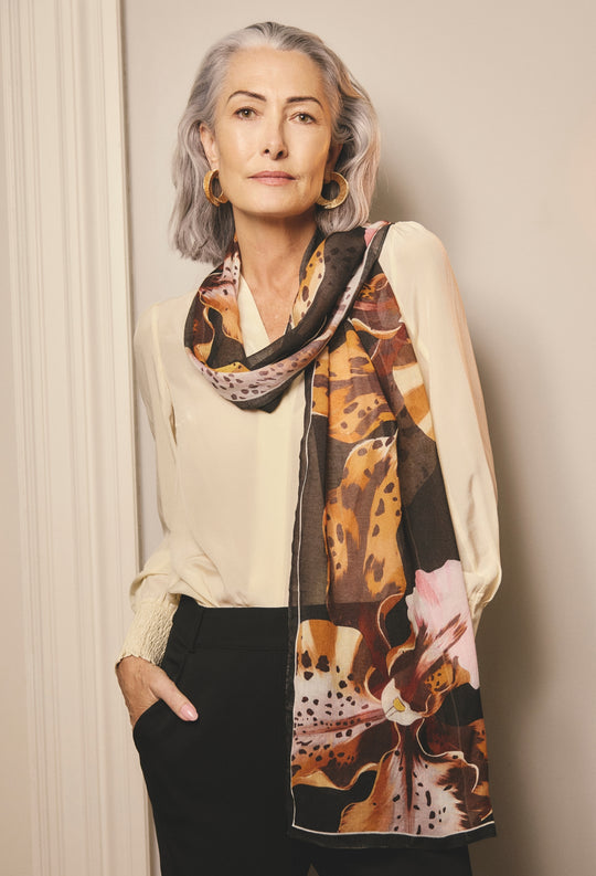 Sunset Orchid Scarf