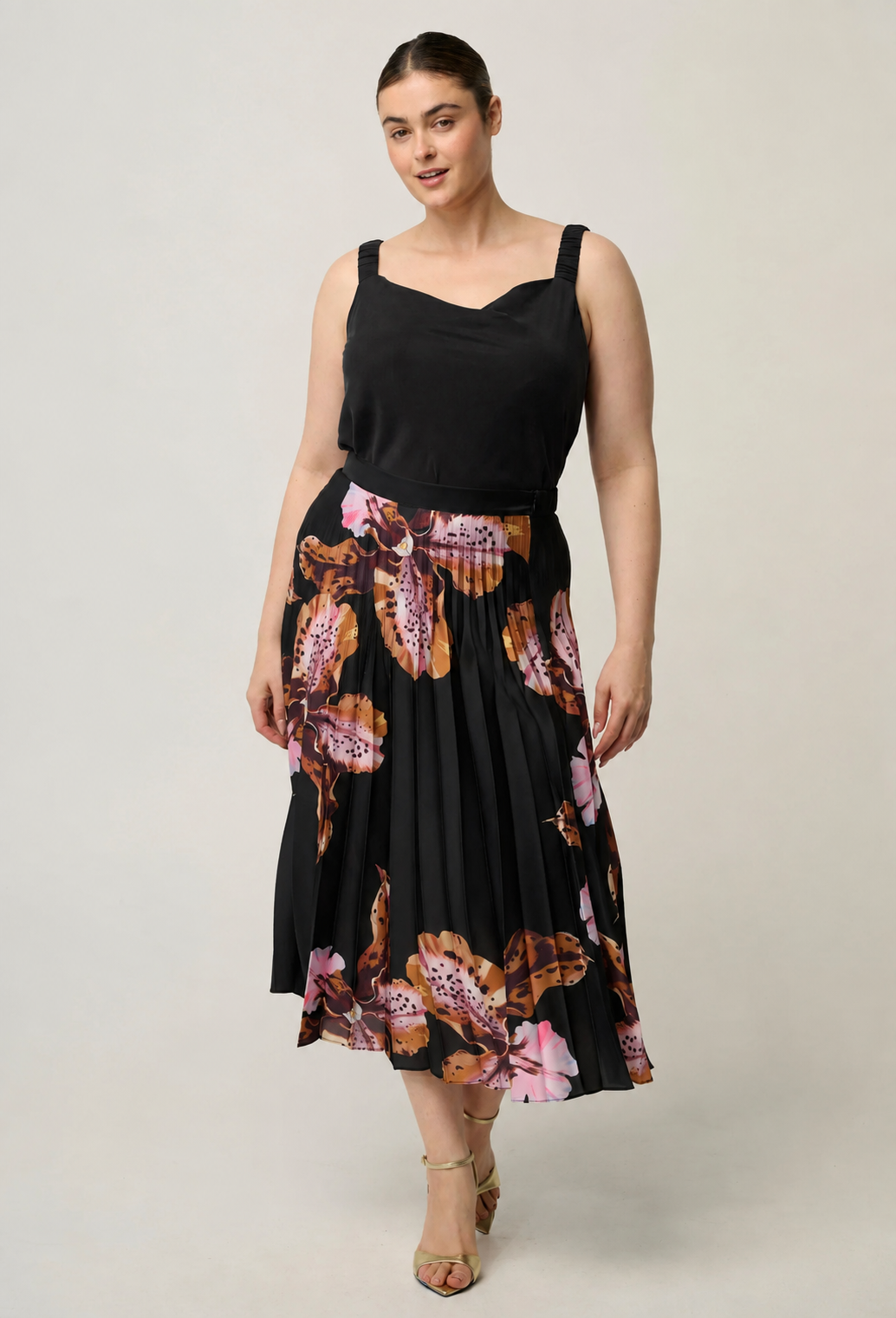 Delray Reversible Cupro Cami in Black