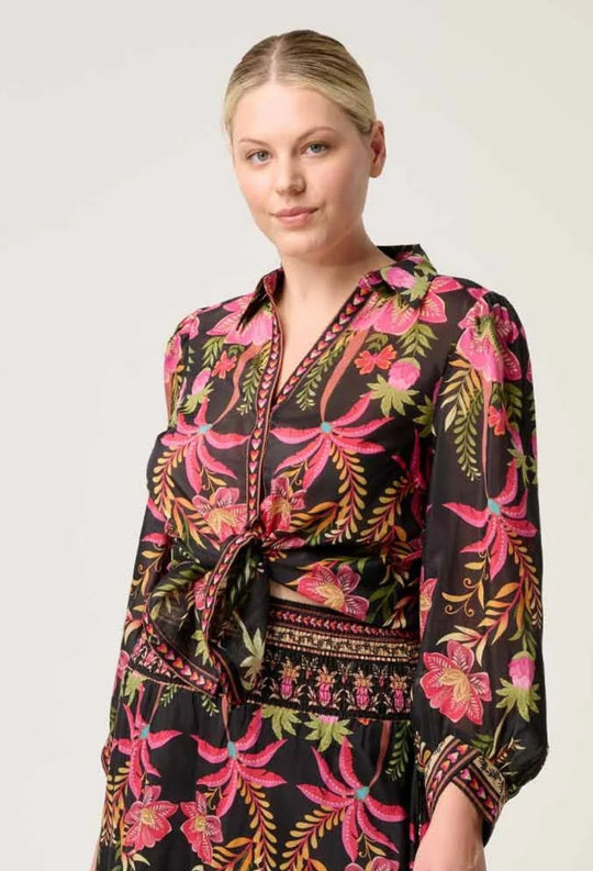 Elysian Cotton Silk Shirt in Anthos Lótos