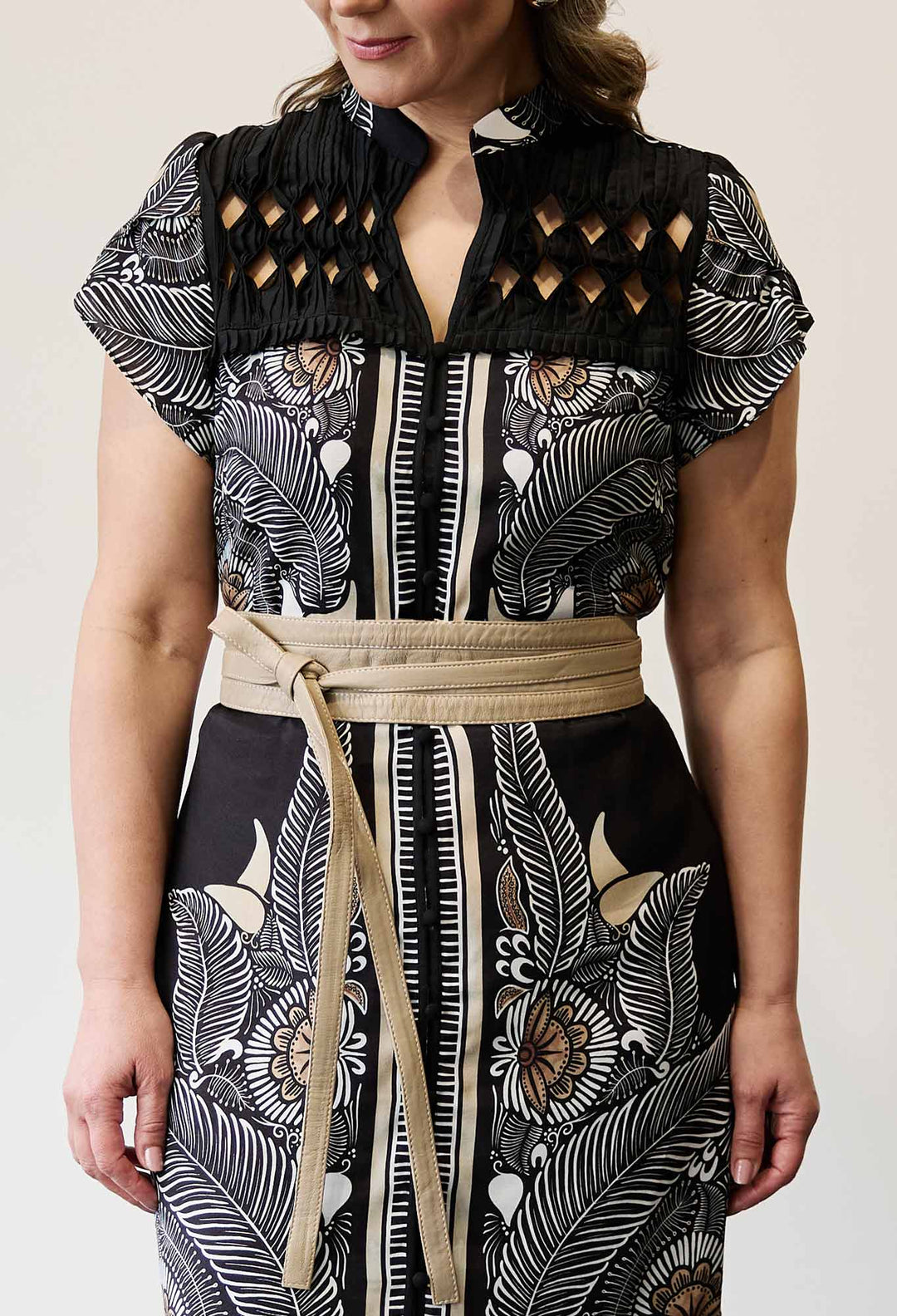 Milton Leather Belt in Oatmeal