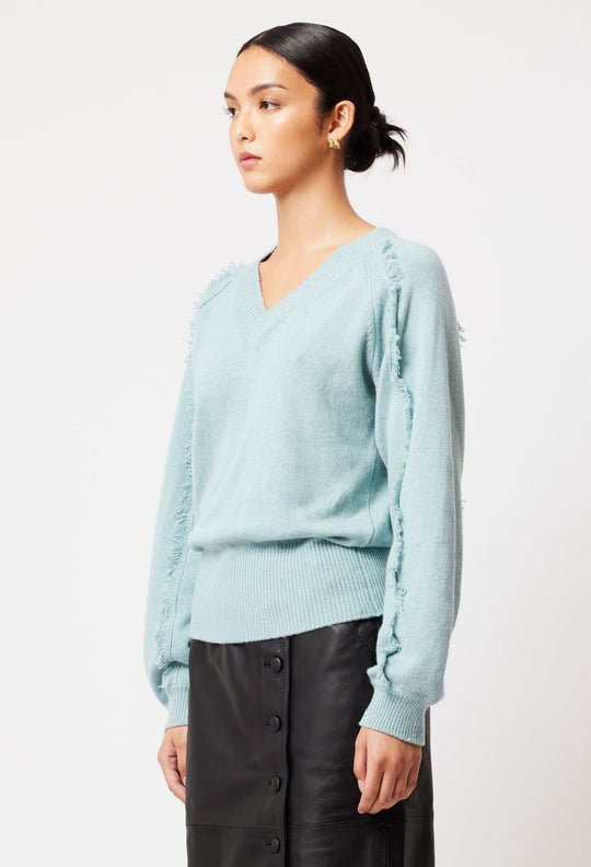 OnceWas Stella Merino Wool Knit in Sky