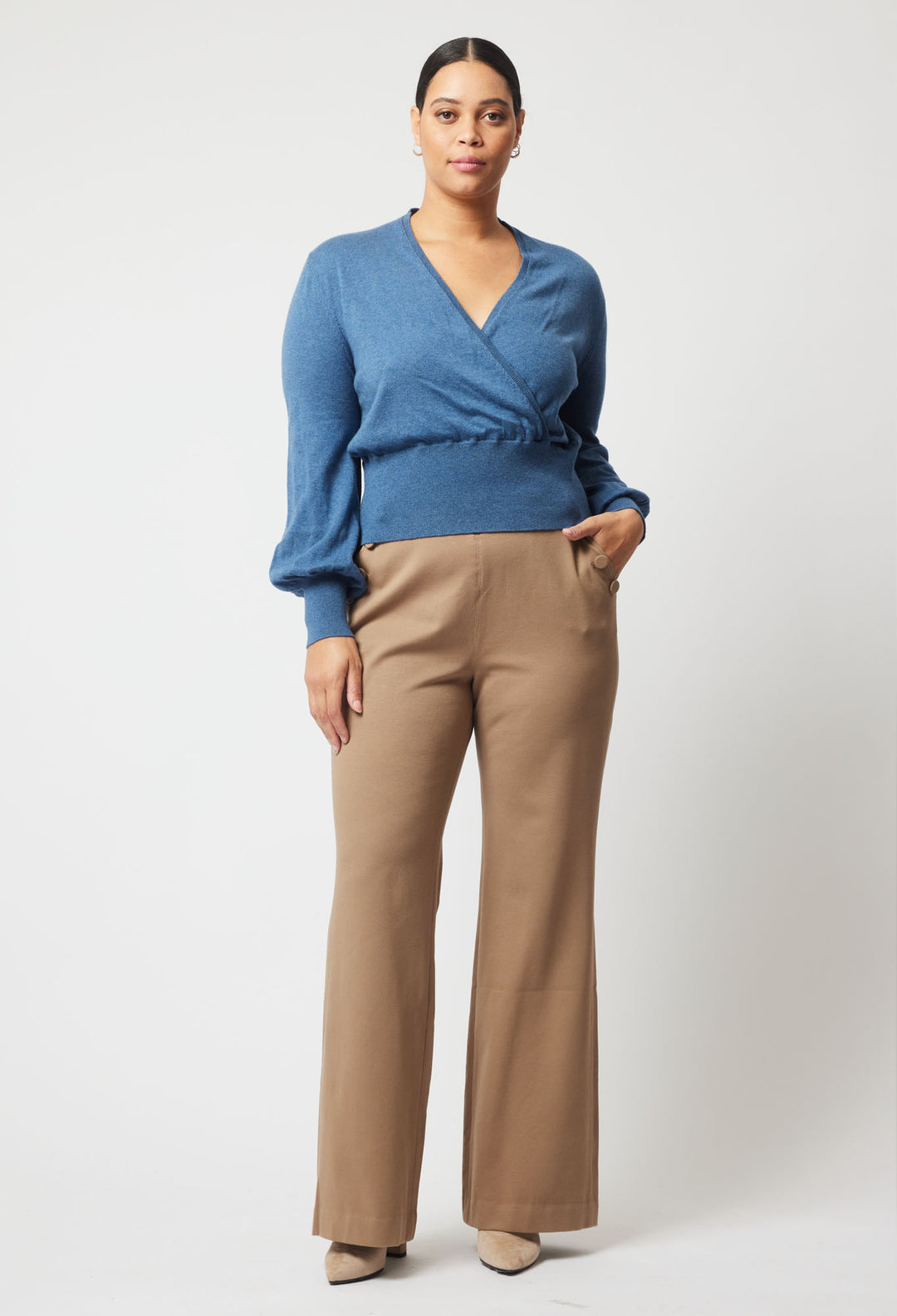 OnceWas Phoenix Viscose Nylon Twill Pant in Sesame