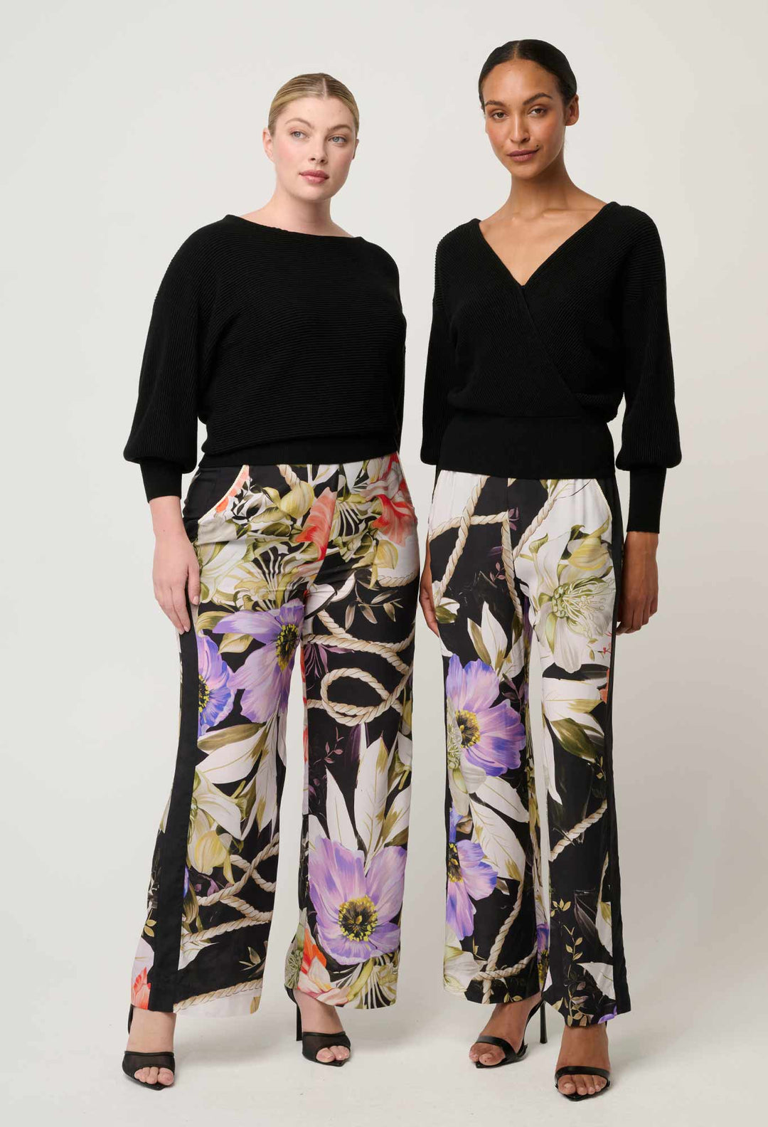 OnceWas Clarissa Merino Wool Blend Reversible Knit Top in Black