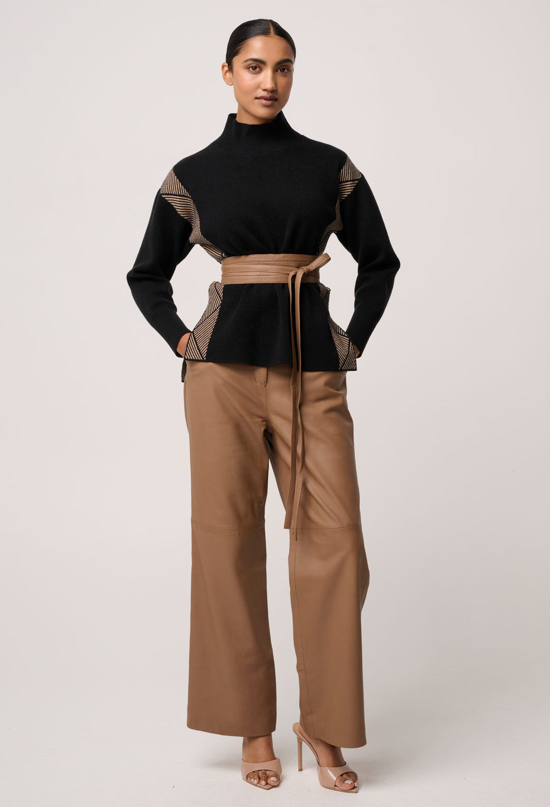 Milton Leather Belt in Husk