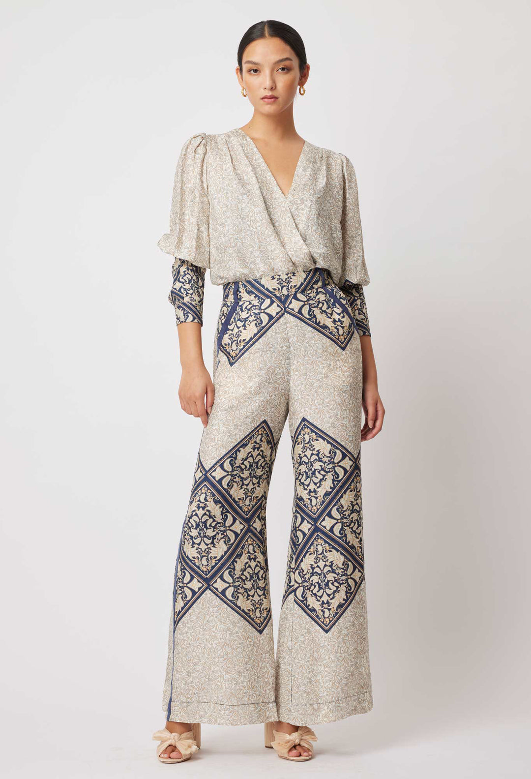 OnceWas Bedouin Cupro/Viscose Top in Nomad Mosaic