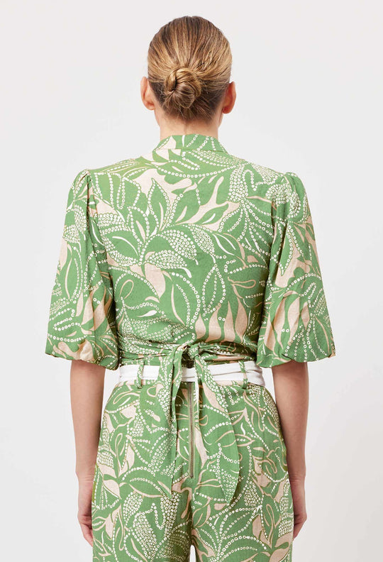 OnceWas Flores Viscose Dobby Shirt in Jungle Tropico