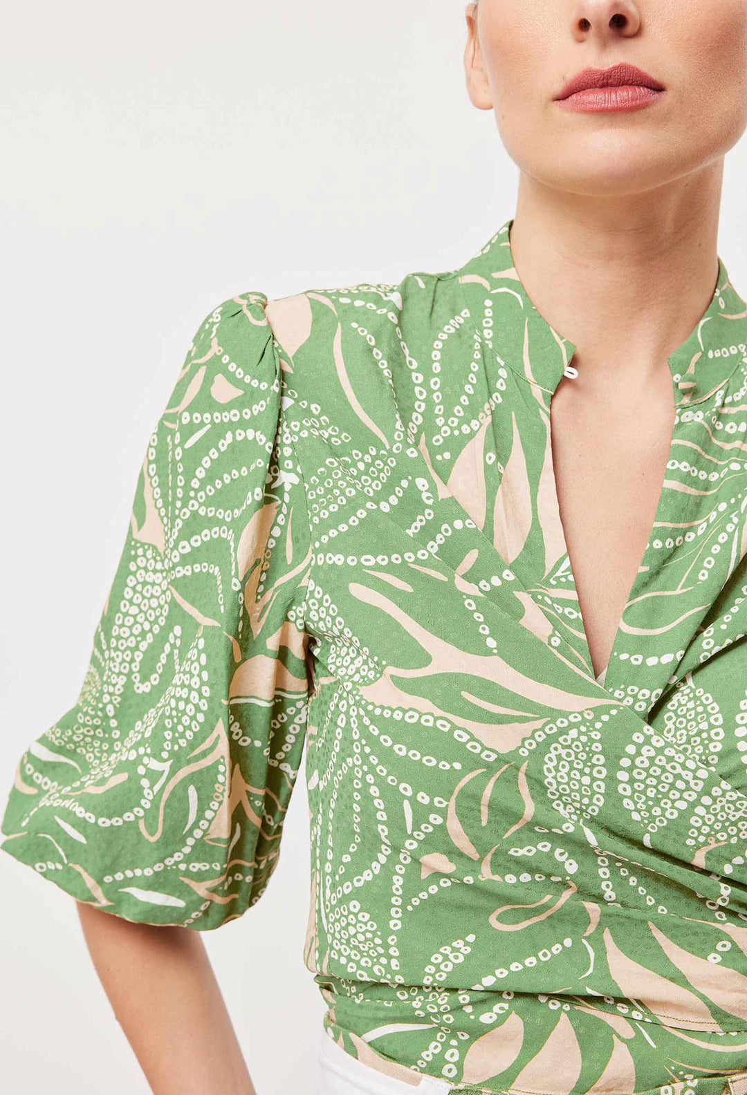 OnceWas Flores Viscose Dobby Shirt in Jungle Tropico