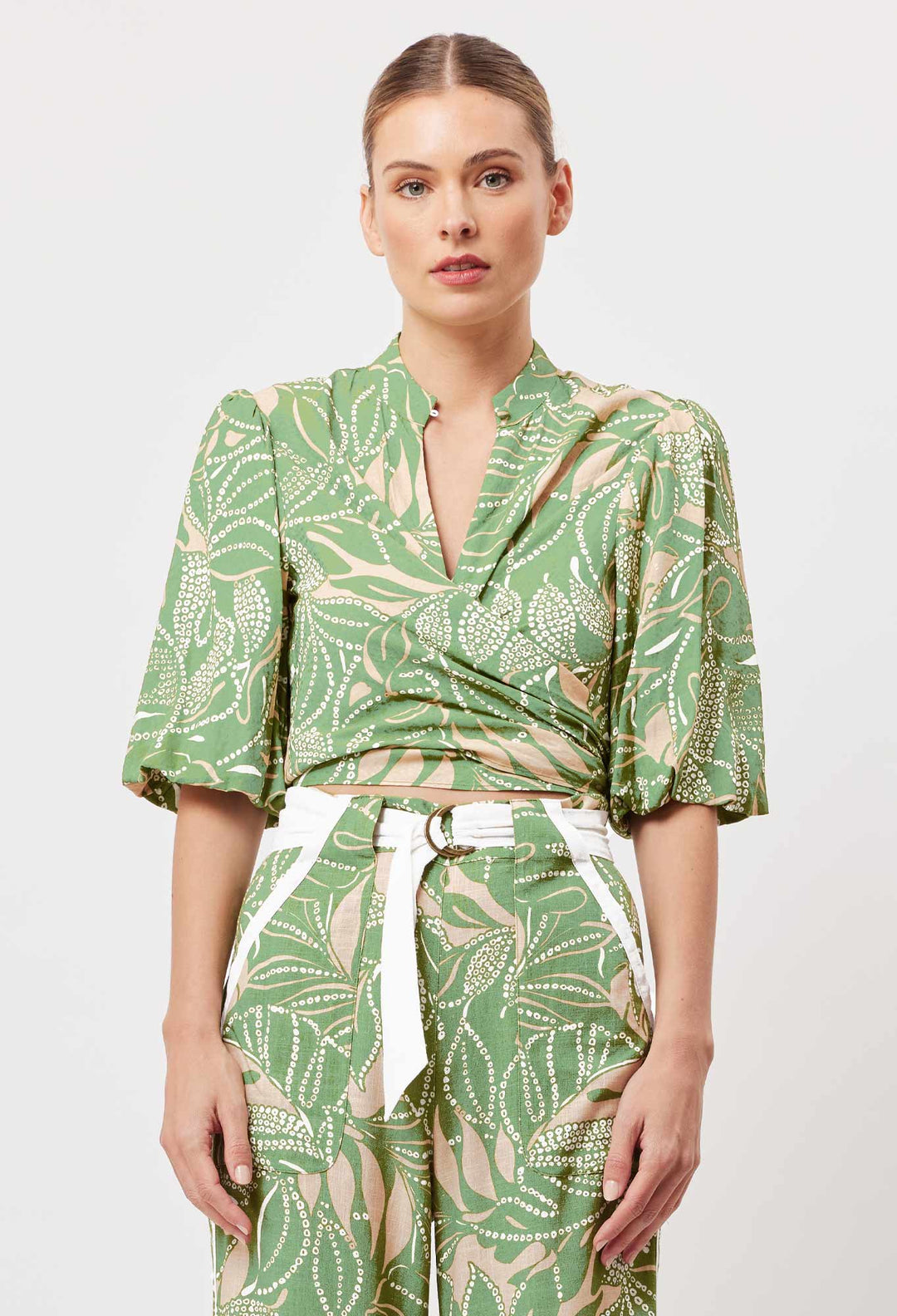 OnceWas Flores Viscose Dobby Shirt in Jungle Tropico