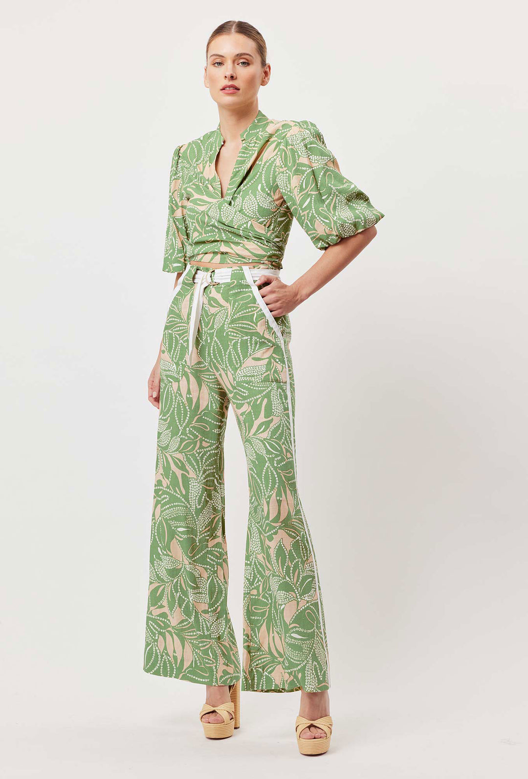 OnceWas Flores Viscose Dobby Shirt in Jungle Tropico