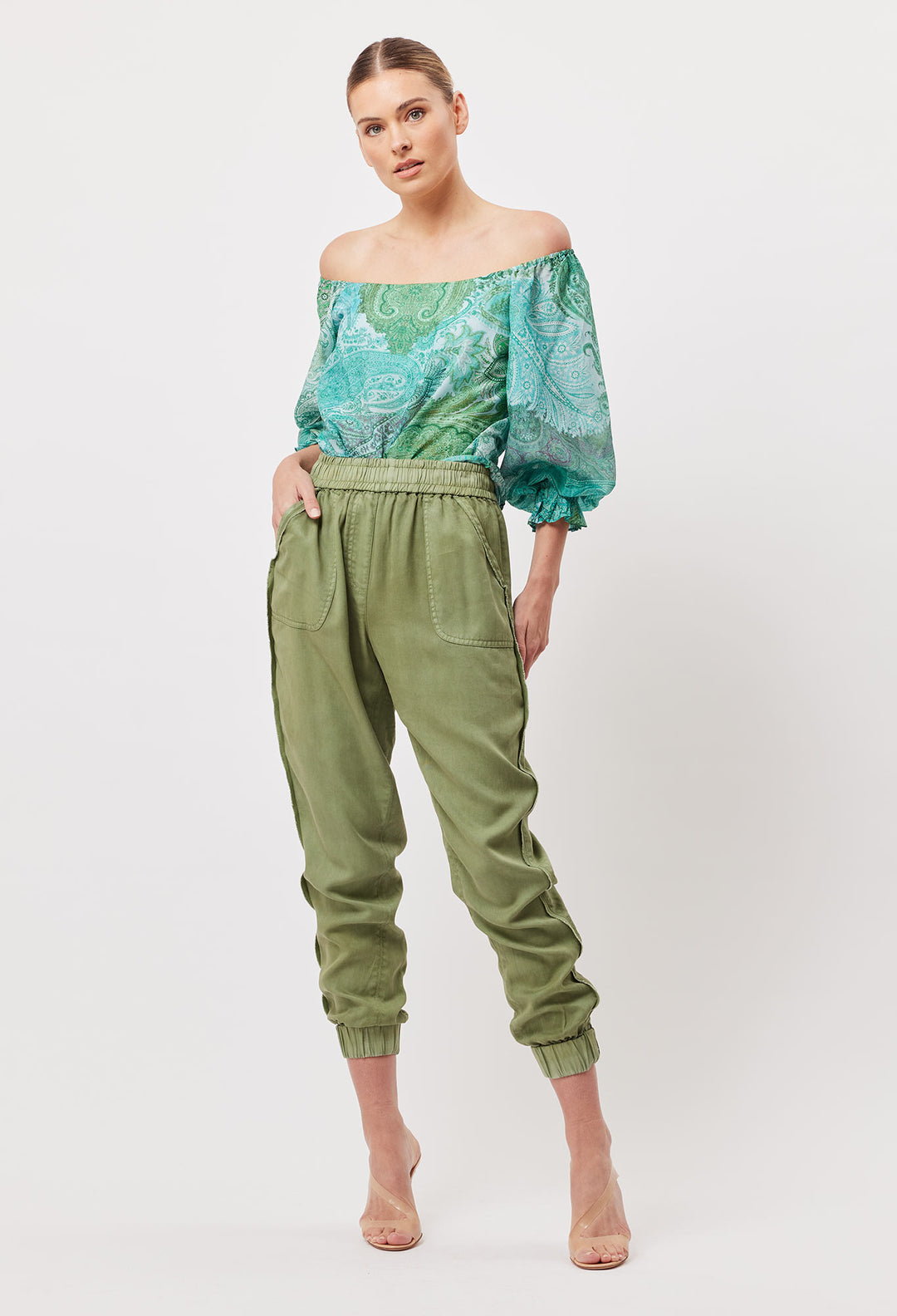 Discovery Cotton Silk Top in Jade Exotic