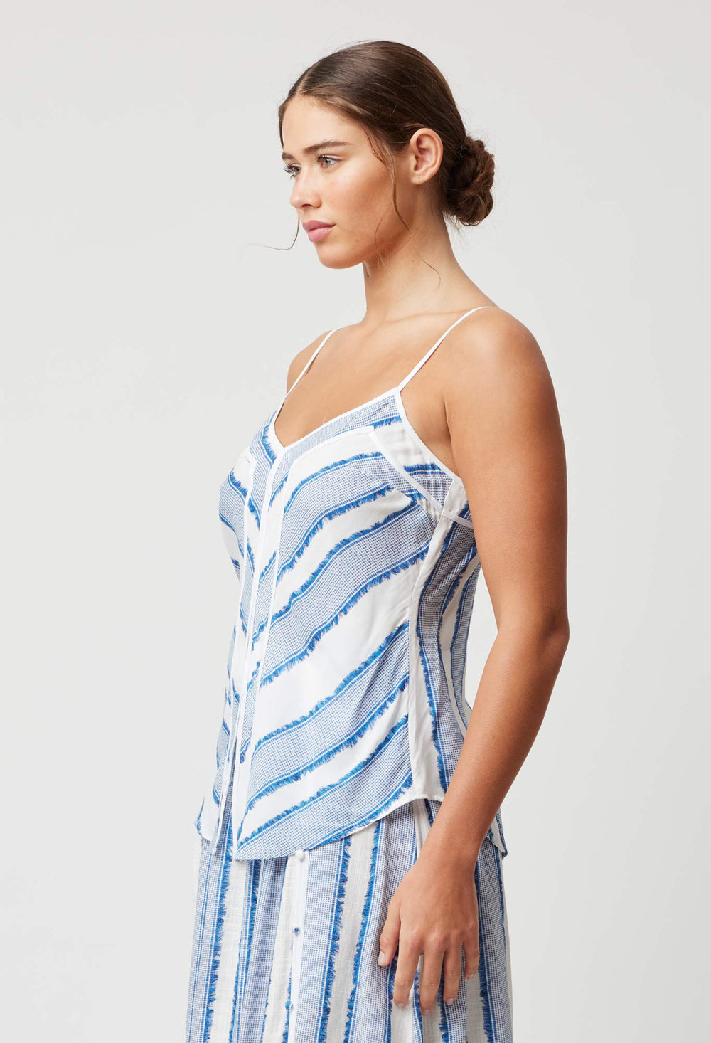 OnceWas Panama Viscose Cami in Sorrento Stripe