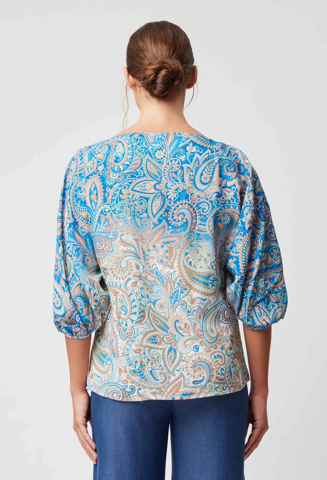 OnceWas Positano Viscose Top in Capri Paisley