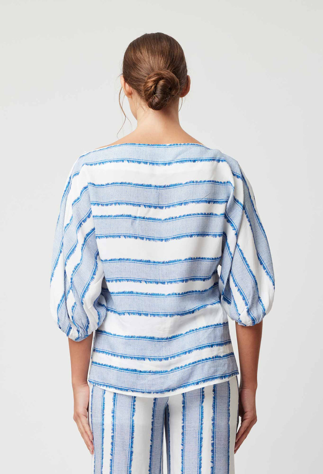 OnceWas Positano Viscose Top in Sorrento Stripe