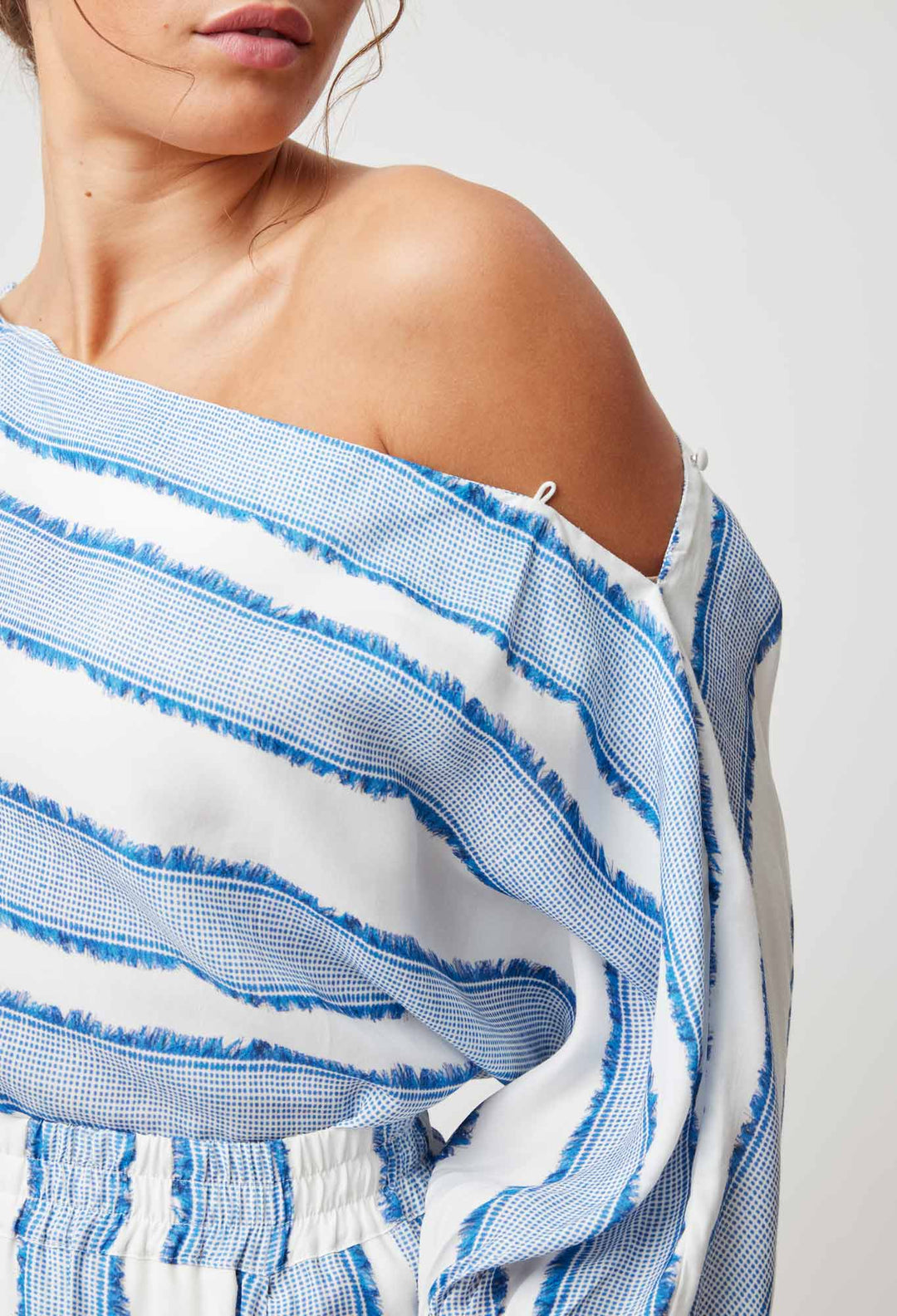 OnceWas Positano Viscose Top in Sorrento Stripe