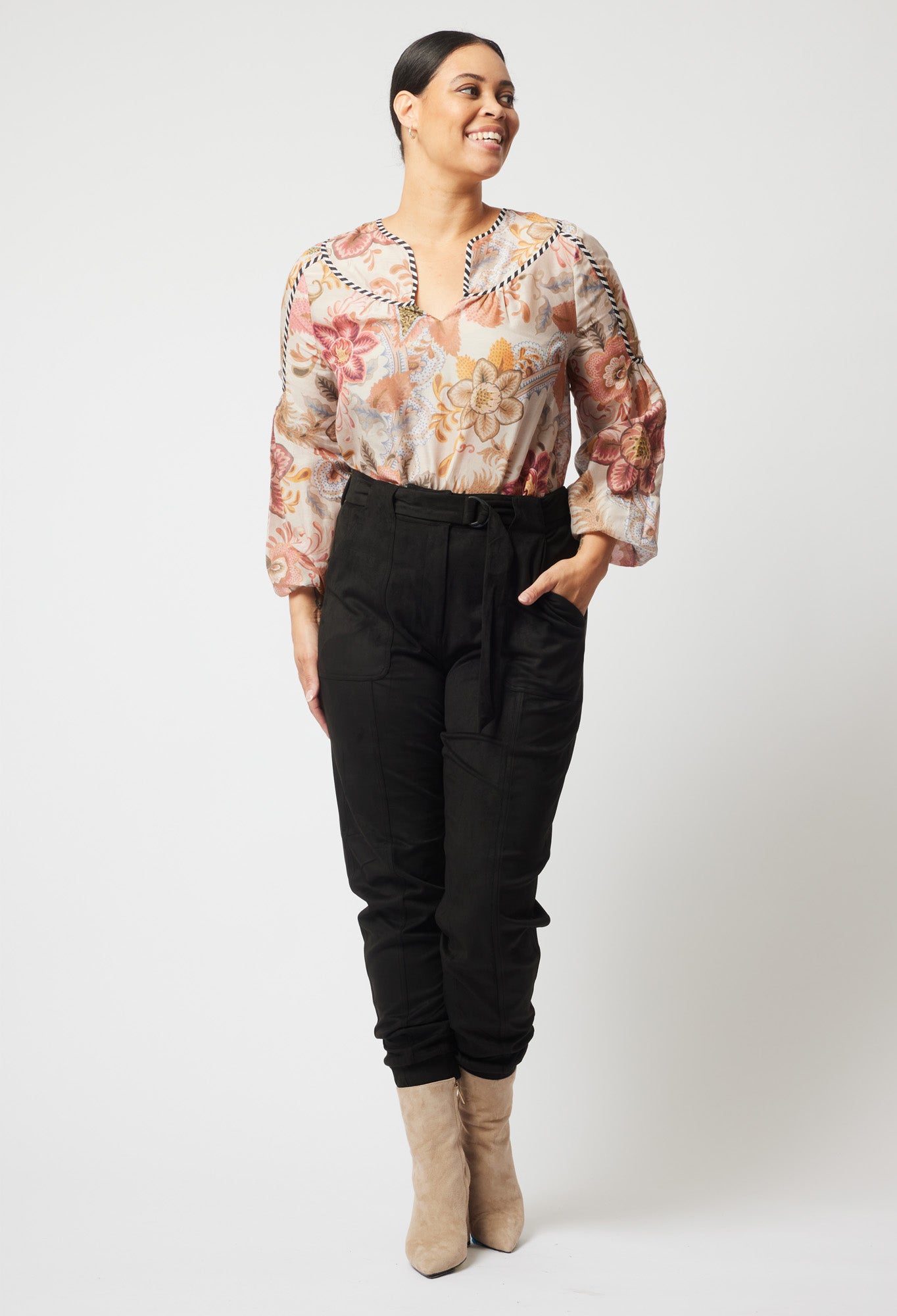 Altair Cotton Silk Top in Aries Floral