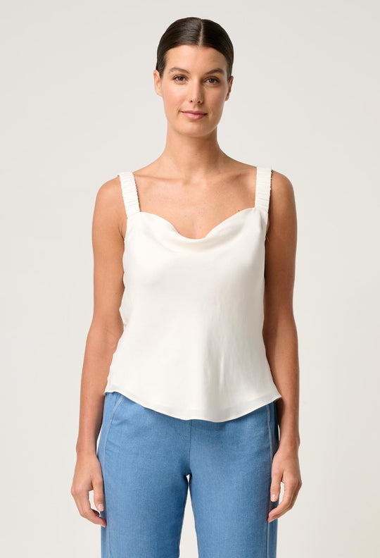 Delray Reversible Cupro Cami in Ivory
