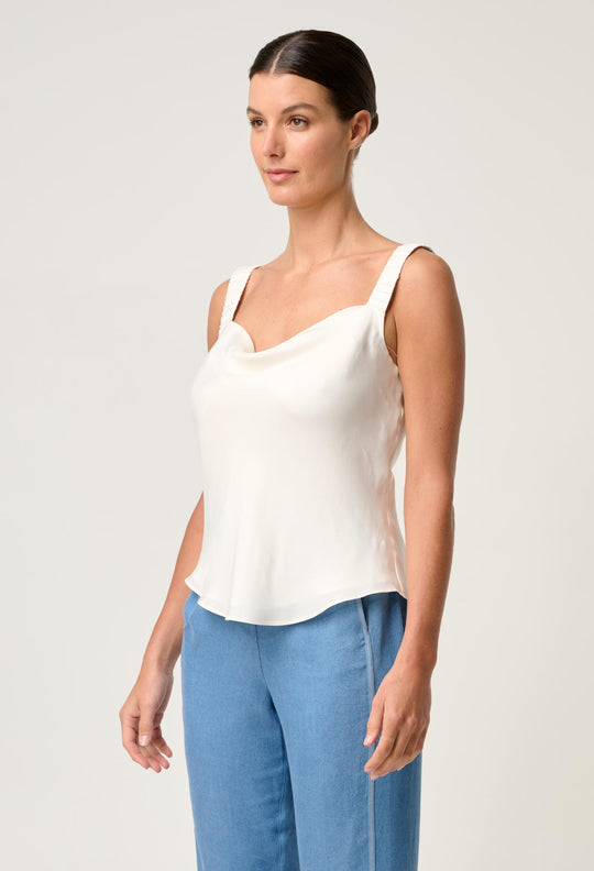 Delray Reversible Cupro Cami in Ivory