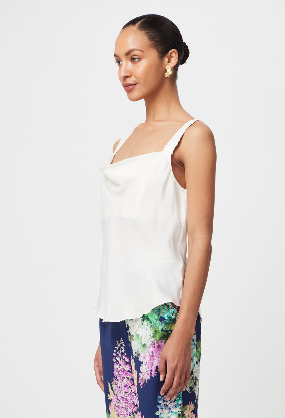 Delray Reversible Cupro Cami in Ivory