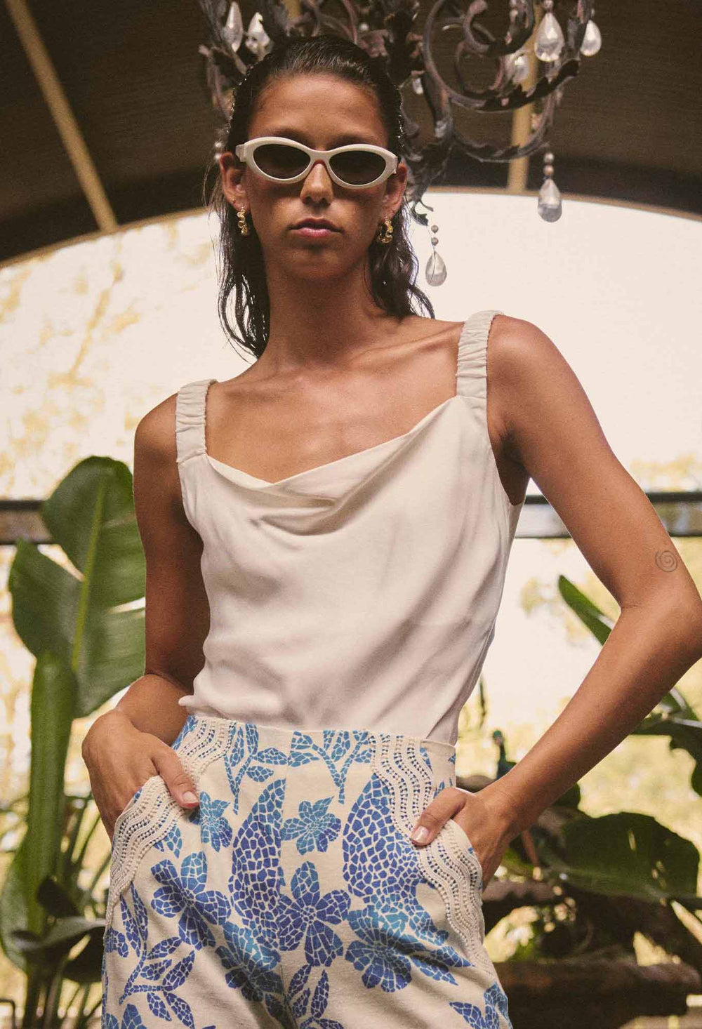 Delray Reversible Cupro Cami in Ivory