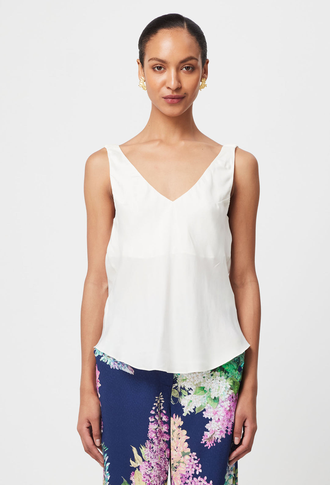 Delray Reversible Cupro Cami in Ivory