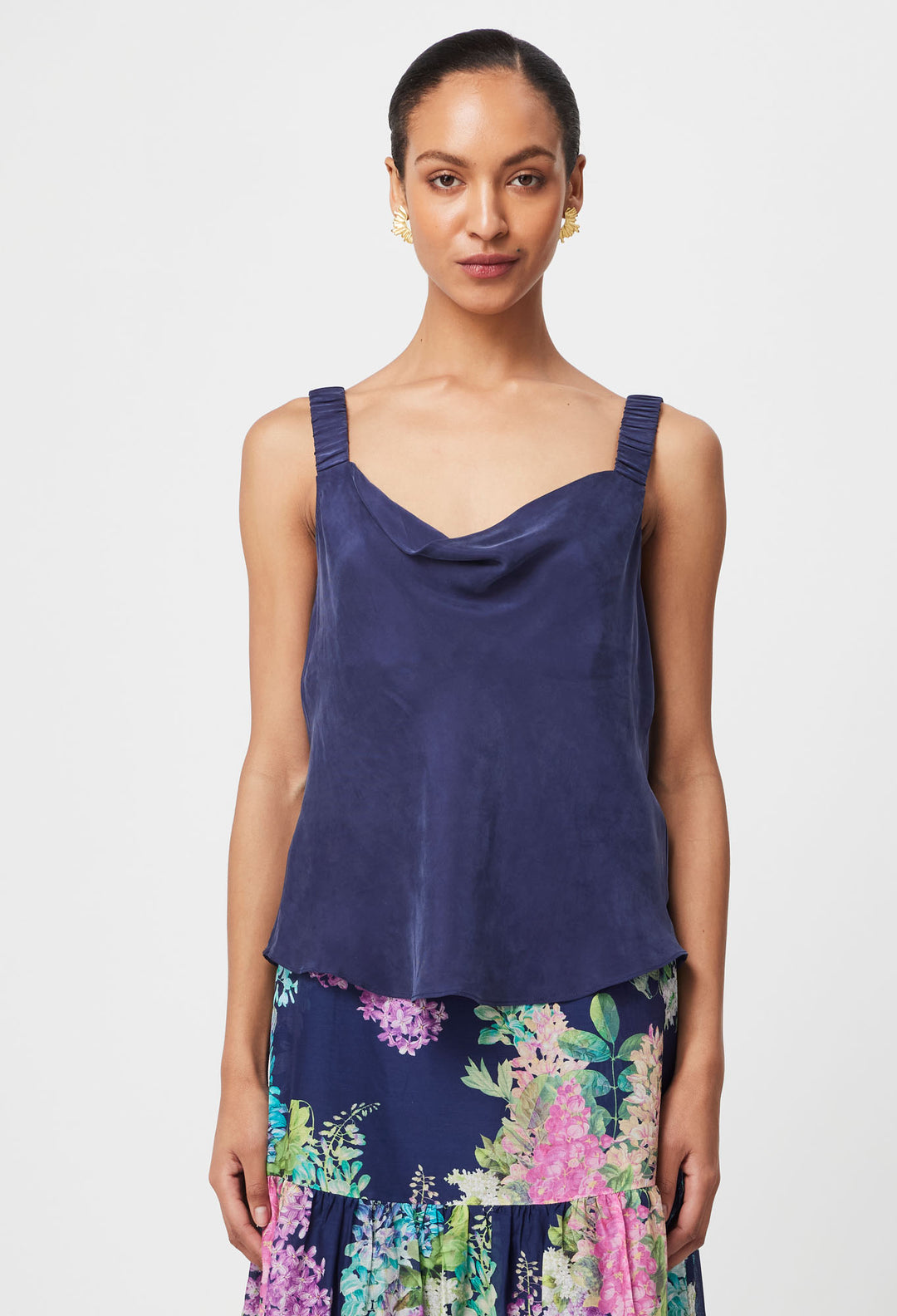 Delray Reversible Cupro Cami in Lapis