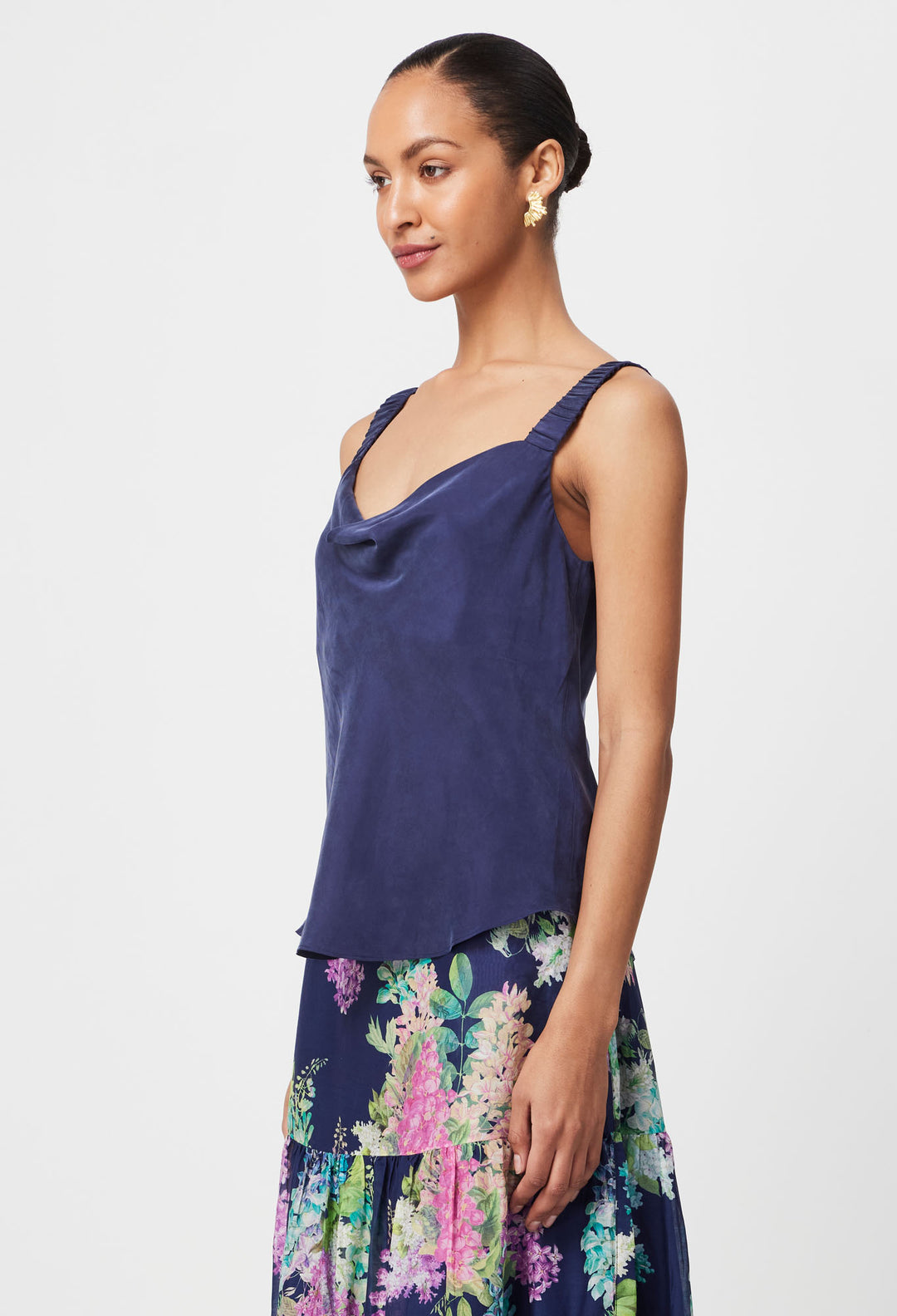 Delray Reversible Cupro Cami in Lapis