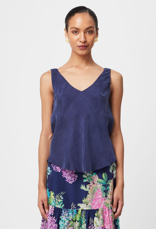 Delray Reversible Cupro Cami in Lapis