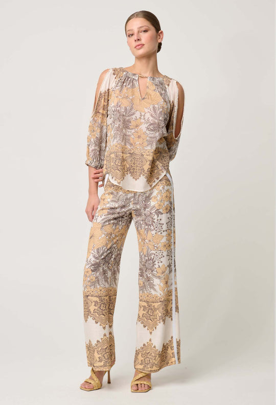 Annabelle Cotton Silk Blouse in Golden Mallow