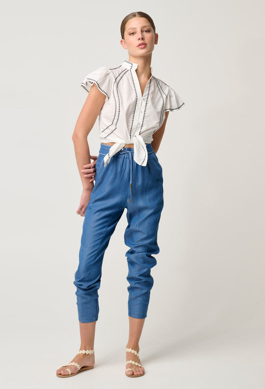 Amoya Tencel Jogger in Indigo