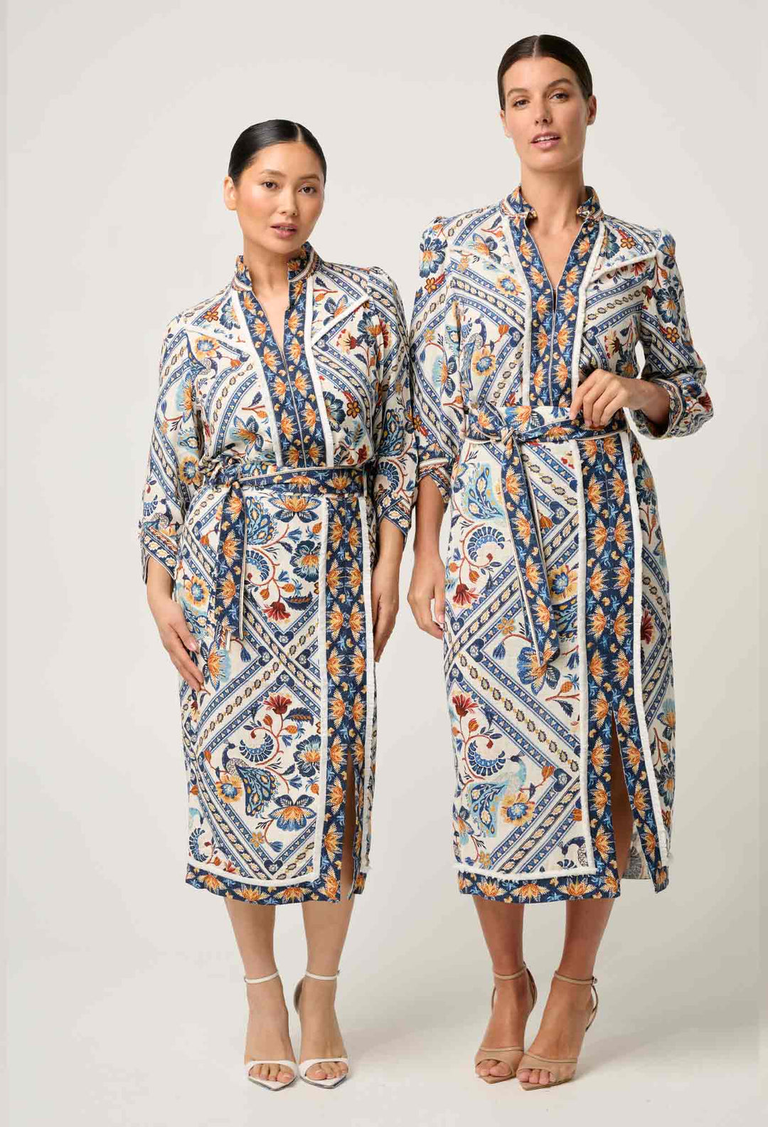 PETITE Alexis Linen Viscose Fringe Shirt in Petinos Floros