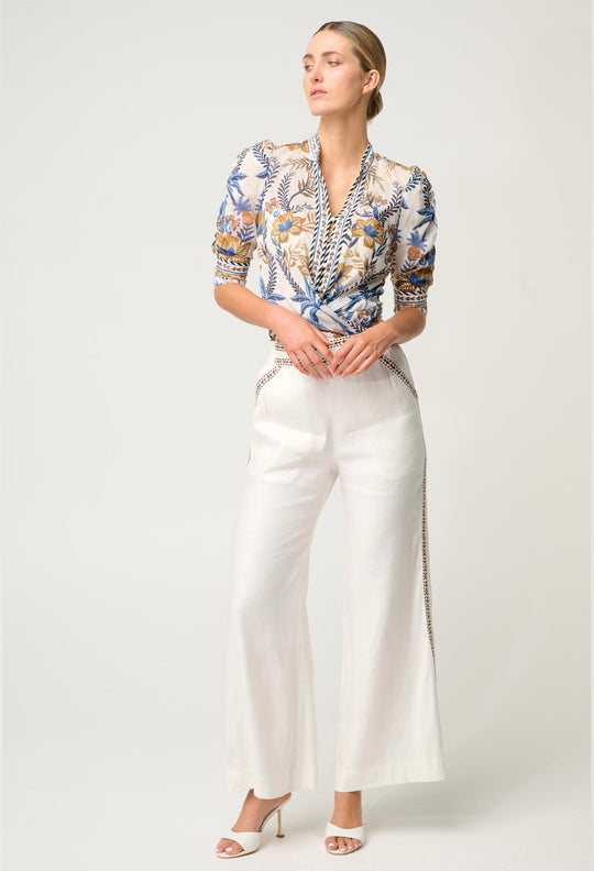 OnceWas Calantha Silk Cotton Shirt in Golden Medina