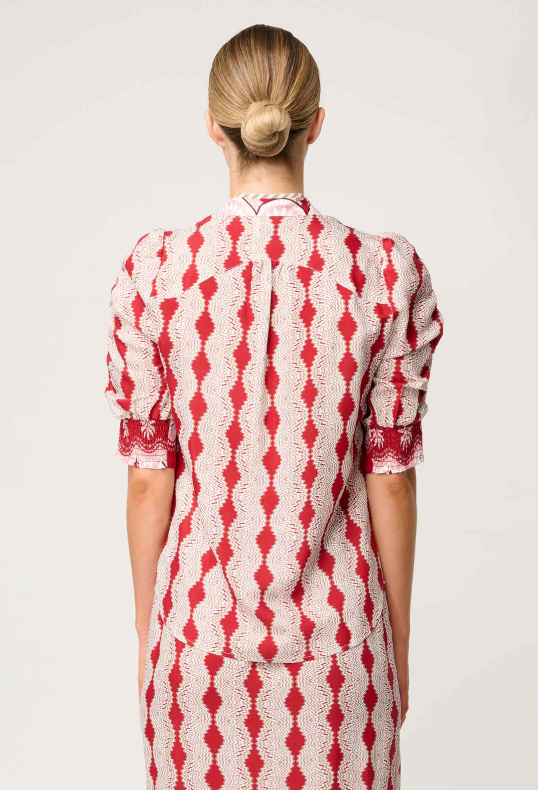 OnceWas Calantha Viscose Shirt in Marrakech Ruby