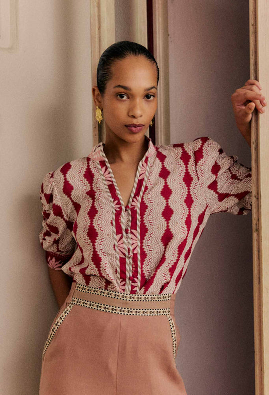 Calantha Viscose Shirt in Marrakech Ruby
