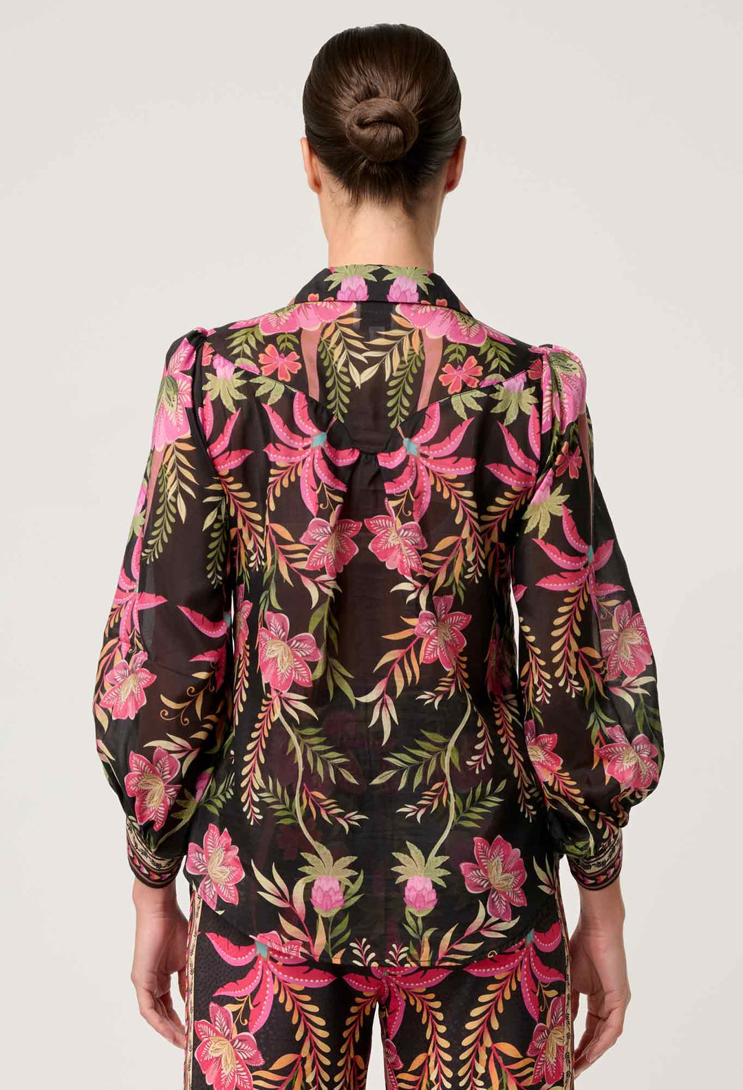 Elysian Silk Cotton Shirt in Anthos Lótos